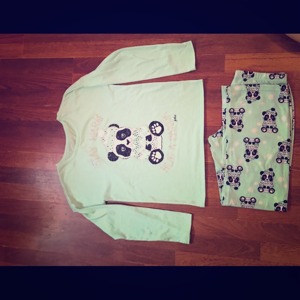 justice girls pajama set